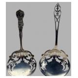 Two Sterling Silver Pierced Bonbon Spoons