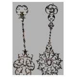 A Pair of Sterling Silver Pierced Serving Spoons