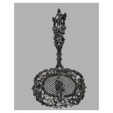 Large Ornate .930 Sterling Silver Pierced Bon Bon