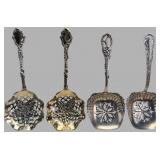 4 Sterling Silver Gorham & Whiting Serving Spoons