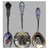 Gorham, Blackinton, and Metcalf Sterling Spoons