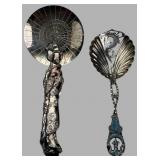 Two Japanese Export Silver Novelty Spoons
