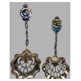 Two Enameled Sterling Canadian Souvenir Spoons