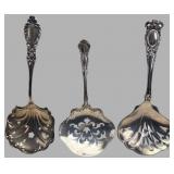 Three Sterling Silver Pierced Serving Pieces