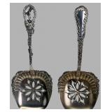 Two American Sterling Silver Pierced Spoons
