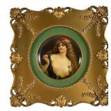1905 Vienna Art Tin Plate in Ornate Gilt Frame