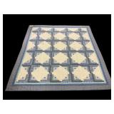 Large Mennonite Hand-Quilted Log Cabin Bed Quilt