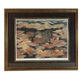 William H. Evert Signed Fall Hen Mallard Print