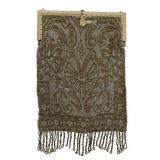 French Art Deco Metallic Beaded Evening Bag