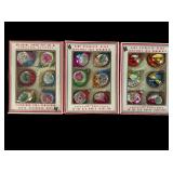 18 Commodore Mfg. Corp. Glass Ornaments