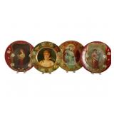 Four Chas. W. Shonk Co. Vienna Art Plates