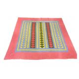 Vintage Hand-Quilted Flying Geese Calico Quilt