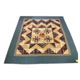 Lancaster County Amish Log Cabin Star Quilt