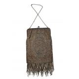 French Art Deco Metallic Beaded Evening Bag