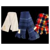 Trio of Handwoven and Crocheted Throw Blankets