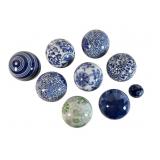 Group of Assorted Patterned Ceramic Spheres