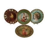 Four Antique Vienna Art Tin Advertising Plates