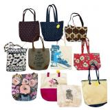 Eleven Assorted Designer and Artisan Tote Bags
