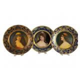 Three The Meek Co. Vienna Art Tin Plates