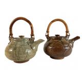 Two Willi Singleton Wood-Fired Stoneware Teapots