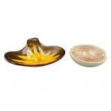 Two Murano Art Glass Ashtrays