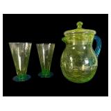 Tiffin Craquelle #117 Pitcher and Tumblers