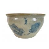 Stenciled One Gallon Salt-Glazed Stoneware Bowl