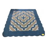 Amish Hand-Quilted Log Cabin Barn Raising Quilt