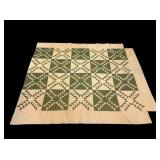 Vintage Hand-Stitched Flying Geese Quilt