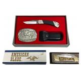 Trio of Kershaw and American Blade Knives