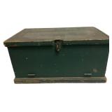 Antique Green Painted Storage Chest