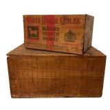 Two Vintage Advertising Wooden Shipping Crates