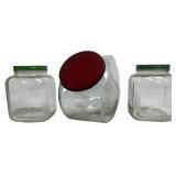 A Trio of Vintage Glass Storage Jars