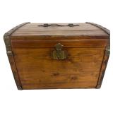 Antique Cedar Chest & Metal Strapping, 1