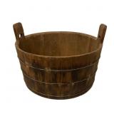 Antique Wooden Wash Barrel, 16 x 23 Inches