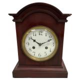 German Mahogany Napoleon Hat Mantel Clock