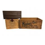 Three Vintage Advertising and Storage Crates