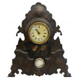 Cast Iron Front 20-inch Wall Clock & Pendulum