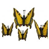 Set of Four Swallowtail Butterfly Wall Hangings
