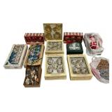 Assorted Vintage and Modern Holiday Decorations