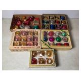 Shiny Brite, Pyramid glass ornament lot, 1950s