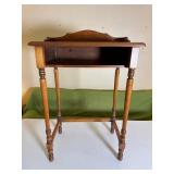 Vintage Colonial Revival Wood Telephone Table