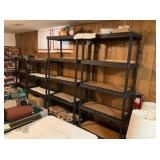 Set of 4 Plastic Utility Storage Shelving Units