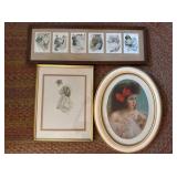 Fisher, Trio of Framed Vintage Prints, c. 1900