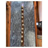Set of 10 Brass Sleigh Bells on Leather Strap