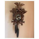 Carved Black Forest Eagle Cuckoo Clock