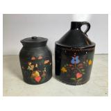 Pennsylvania Dutch Folk Art Stoneware Pair