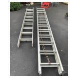 Two Scranton Aluminum Extension Ladders