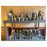 Large Lot of German Souvenir Steins, Mugs, Shot Gl