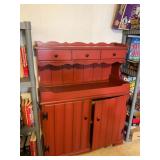 Primitive Red Pine Step-Back Hutch